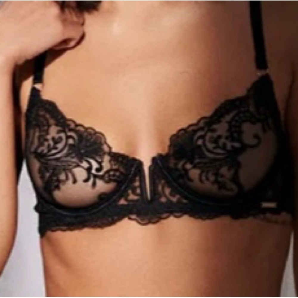 Bluebella Marseille Black Mesh See through Bra